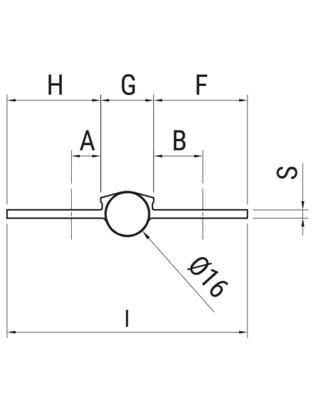 AG-26 - Hinge for indoor aluminium/wood doors - Frame with groove